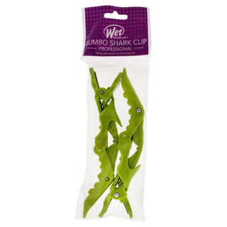 Wet Brush Jumbo Shark Hair Clips - Dual-Hinged Clips - Designed To Be Snag-Free - Lime Green - 2 Pc