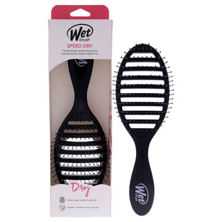 Wet Brush Speed Dry Brush - Ergonomic, Heat Flex Bristles - Anti-Static - Black - 1 Pc Hair Brush