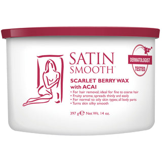 Satin Smooth Scarlet Berry Wax with Acai Can - 14 Oz