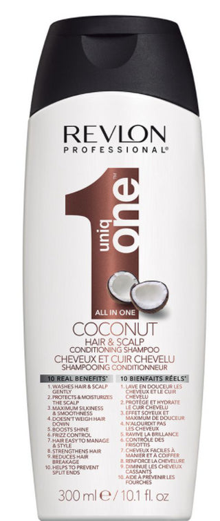 Revlon Professional - UniqOne Conditioning Shampoo Coconut - Strengthens & Reduces Breakage - 300 Ml