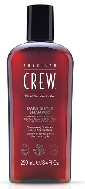 American Crew Silver Shampoo - Softens Hair - Helps Retain Moisture-Minimizes Yellow Tones - 8.45 Oz