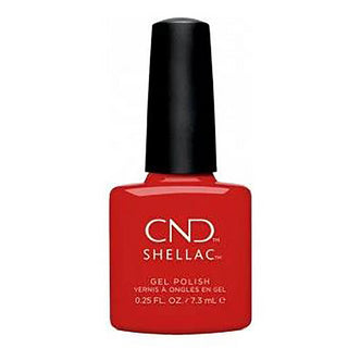 CND Shellac Gel Polish Devil Red - Chip And Smudge Resistant - 0.25 Fl Oz