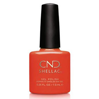 CND Shellac Gel Polish Electric Orange - Chip And Smudge Resistant - 0.25 Fl Oz