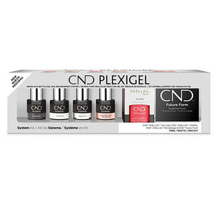 CND Plexigel System Building Gel Kit - Up To 3 Weeks Of Strength, Length, And Shape - 10 Pc Kit