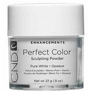 CND Perfect Color Powder Pure White-Opaque - High-Performance Formula - Easy To Work - 0.8 Fl Oz