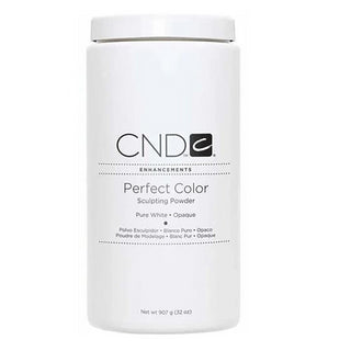 CND Perfect Color Powder Pure White-Opaque - High-Performance Formula - Easy To Work With - 32 Fl Oz