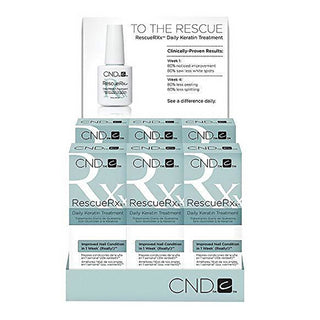 CND Rescuerxx Daily Keratin Treatment - Repair Weak Nails - Conditions Cuticles - 6-Pk - 0.5 Fl Oz