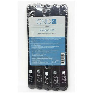 CND Kanga Nail File Wood (240/240 Grit) - High Quality File - Maple Wood Core - 50 Pk