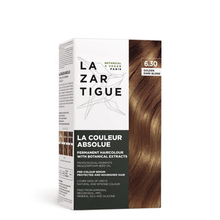 Lazartigue La Couleur Absolue Permanent Hair Color - No Ammonia - 6.30 Golden Dark Blonde - 4 Pc Kit