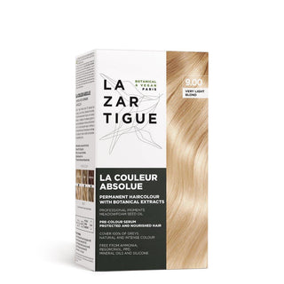 Lazartigue La Couleur Absolue Permanent Hair Color - No Ammonia - 9.00 Very Light Blonde - 4 Pc Kit