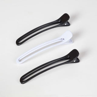 Marianna Pro Basic Jumbo Section Hair Clips - Ideal For Sectioning Long Hair - Black-White - 3 Pc