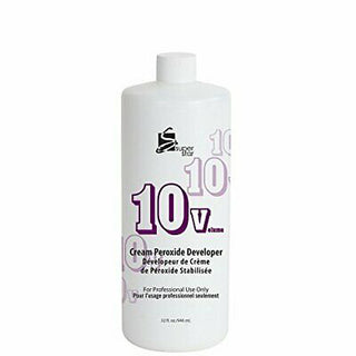 Marianna Super Star 10 Volume Cream Peroxide Developer - Bleaches And Lifts Color In Hair - 32 Oz