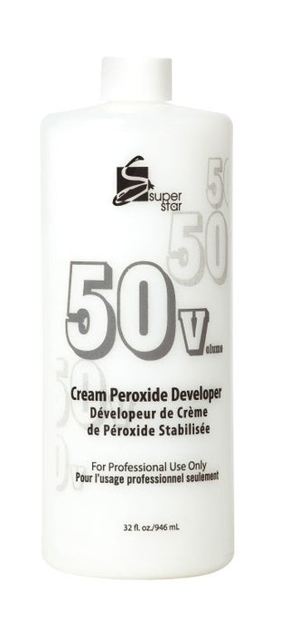 Marianna Super Star 50 Volume Cream Peroxide Developer - Bleaches And Lifts Color In Hair - 32 Oz