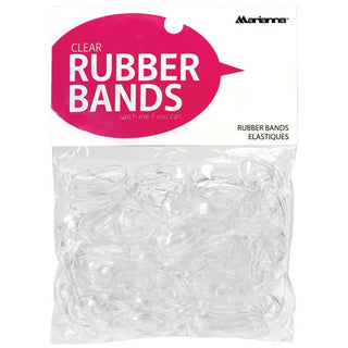 Marianna Rubber Bands - Hair Ties - Ideal For Securing Braids And Ponytails - Clear - 250 Pc