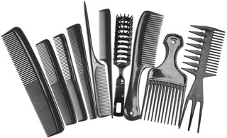 Marianna Professional Plastic Comb And Brush Set - Convenient, Prepackaged Assortment Brushes - 9 Pc