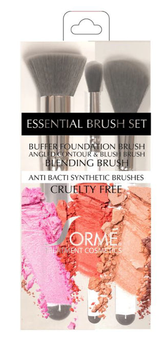 Sorme Cosmetics Professional Brush Set - Essential - 3 Pc Set