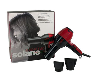 Solano Vero Rosso Hair Dryer - Perfect For Speed Drying - Creates Smoothness - Long Lasting - 1 Pc