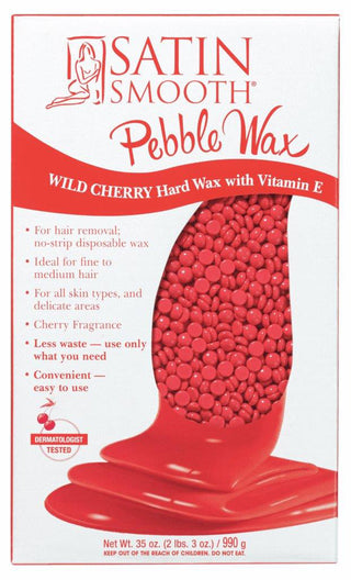 Satin Smooth Wild Cherry Pebble Wax with Vitamin E - 35 Oz