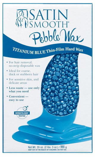 Satin Smooth Titanium Blue Thin Film Hard Wax - 35 Oz