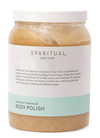 SpaRitual Body Polish - Soothes And Moisturizes The Skin - Vegan - Geranium Cedarwood - 59 Fl Oz