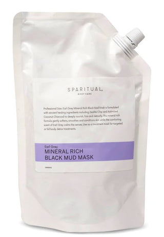 SpaRitual Mineral Rich Mud Mask - Activated Coconut Charcoal Nourishes - Earl Grey - 33.8 Fl Oz