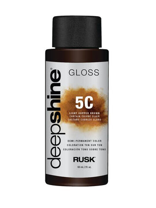 RUSK Deepshine Gloss Demi-Permanent Color - Light Copper Brown 5C - 2 Oz