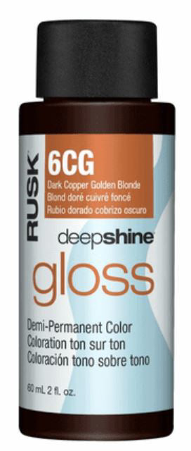 RUSK Deepshine Gloss Demi-Permanent Color - Dark Copper Golden Blonde 6CG - 2 Oz