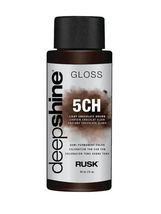 RUSK Deepshine Gloss Demi-Permanent Color - Light Chocolate Brown 5CH - 2 Oz