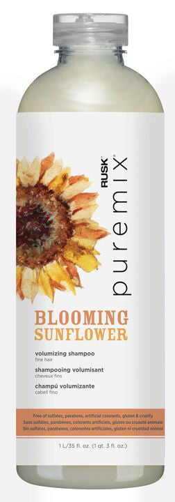 RUSK Puremix Blooming Sunflower Volumizing Shampoo Fine Hair - 35 Oz