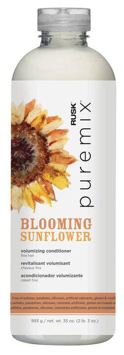 RUSK Puremix Volumizing Conditioner Fine Hair - Blooming Sunflower - 35 Oz
