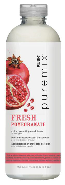 RUSK Puremix Color Protecting Conditioner All Hair Types - Fresh Pomegranate - 35 Oz