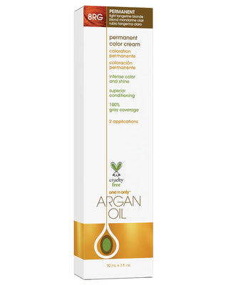 One 'N Only Argan Oil Permanent Color Cream - 8RG Light Tangerine Blonde - 3 Oz