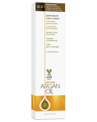 One 'N Only Argan Oil Permanent Color Cream - 5CA Light Brown Caramel - 3 Oz